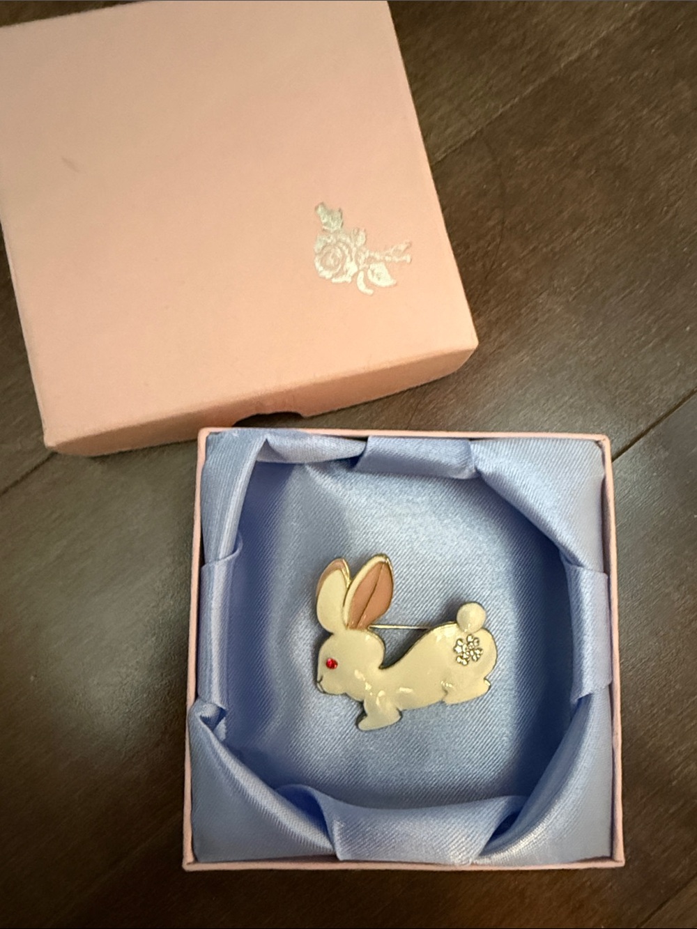 White Bunny Enamel Pin - Cute Rabbit Brooch